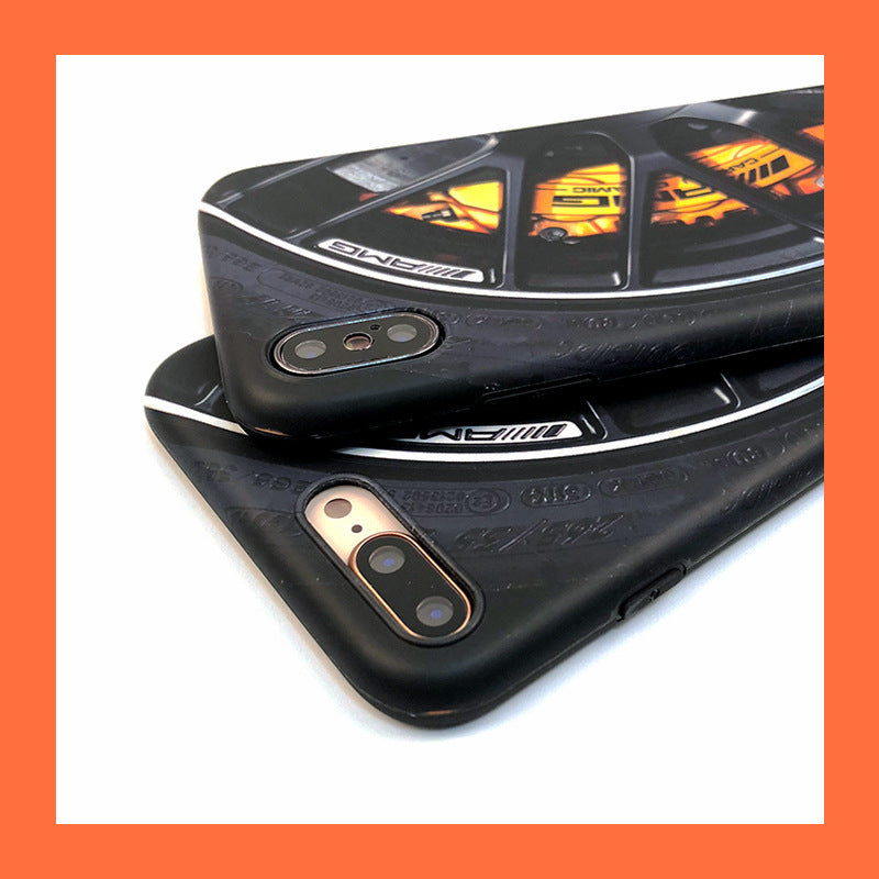 Luxury Soft Silicone Case – Sports Car Wheel Design