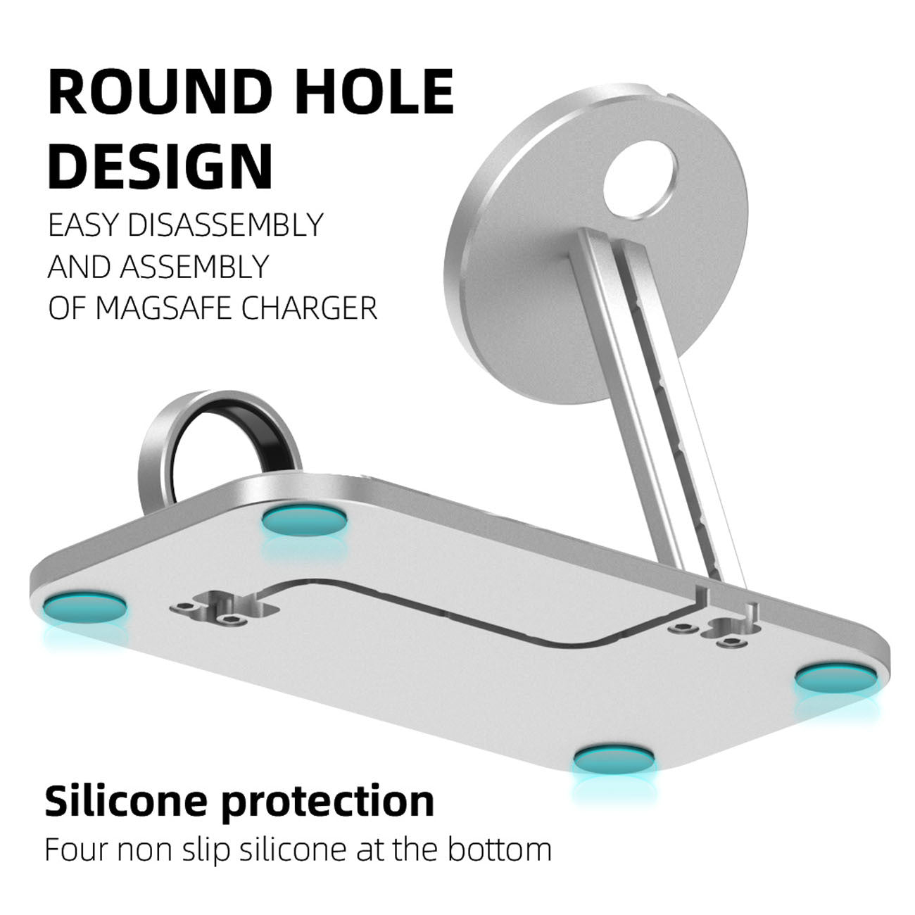 Alloy Charging Base – Minimal Cable Organizer