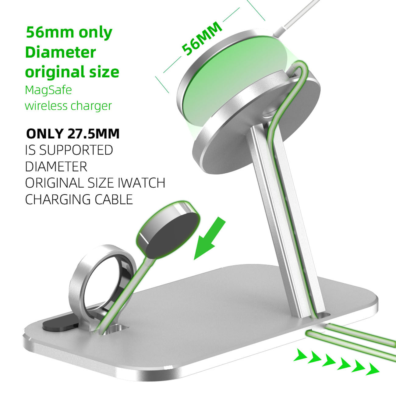Alloy Charging Base – Minimal Cable Organizer