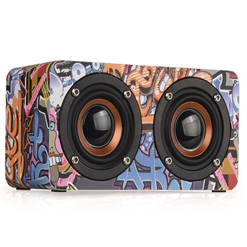 Wooden Bluetooth Speaker – Retro Design + 6W Stereo & Clock Function