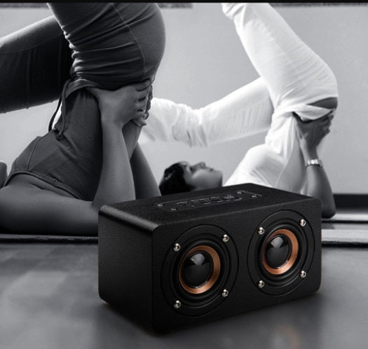 Wooden Bluetooth Speaker – Retro Design + 6W Stereo & Clock Function