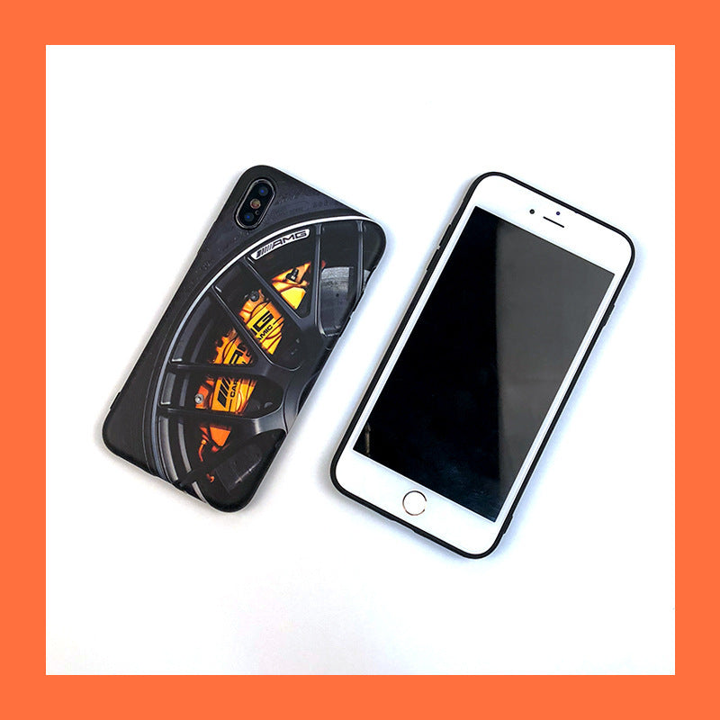 Luxury Soft Silicone Case – Sports Car Wheel Design
