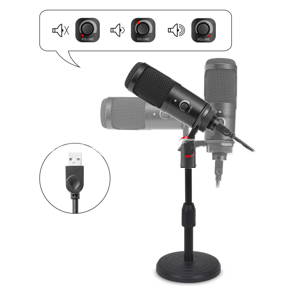 USB Streaming Microphone – Plug & Play for Gaming or Calls
