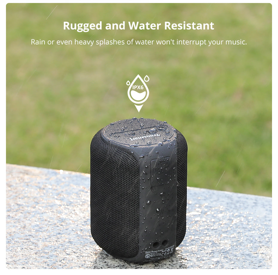 Waterproof Bluetooth Speaker – 15W Sound + 24H Battery (IPX6 Rated)