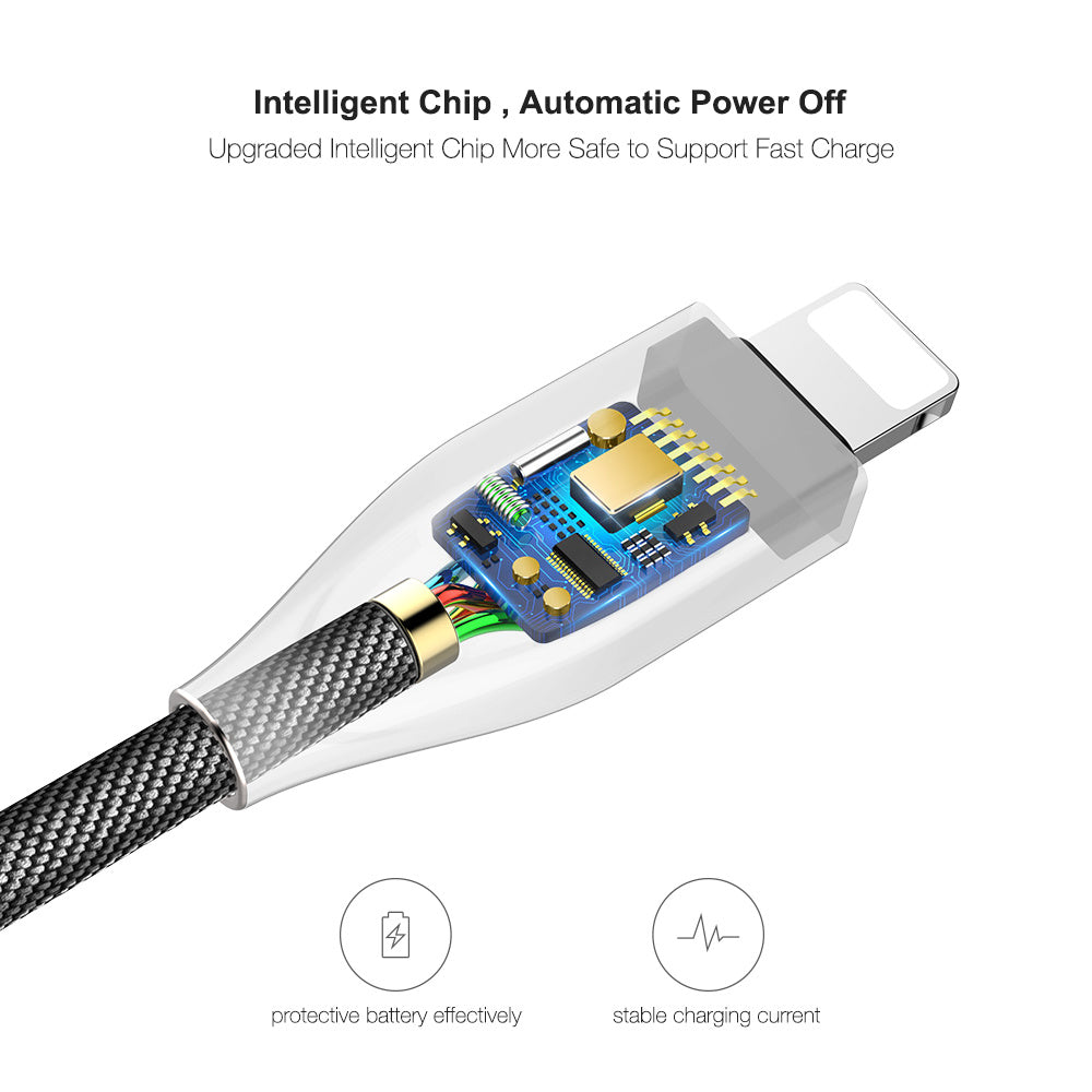 Zinc Alloy Charging Cable – Durable + Tangle-Free