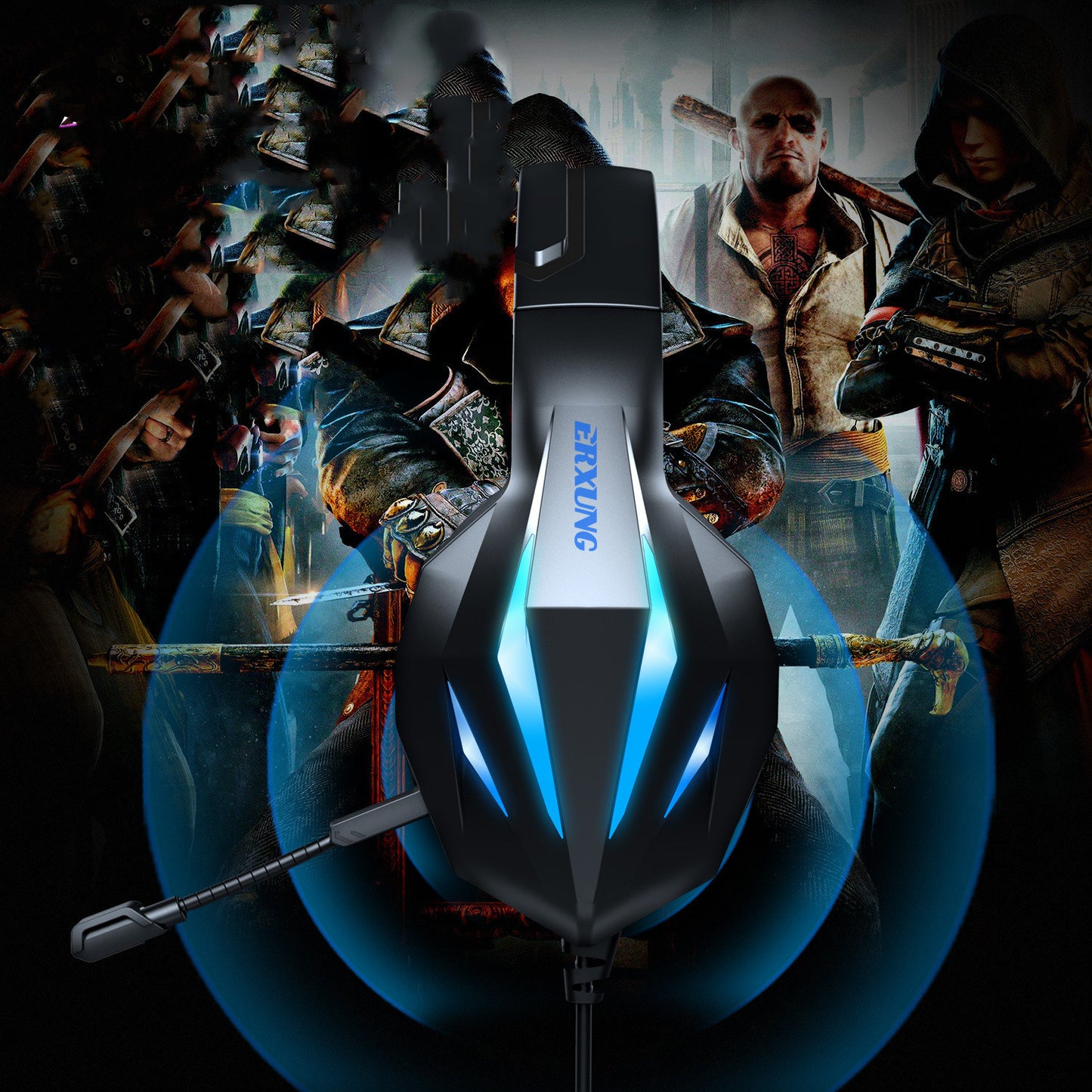 RGB Wired Gaming Headset with Mic โ 3.5mm Universal + Noise Isolation