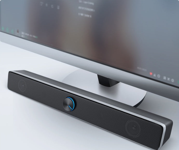 USB Desktop Speaker – Slim Design for Laptops & PCs (3.5mm Audio)