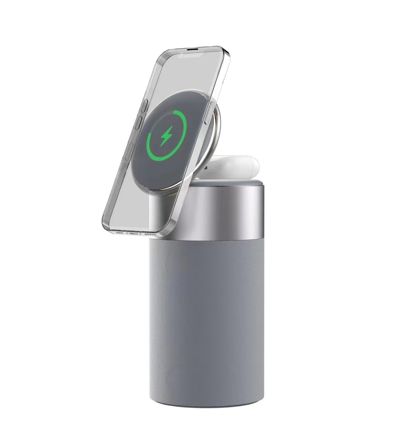 3-in-1 Wireless Charger, Bluetooth Speaker & Touch Lamp – Home & Office Essential