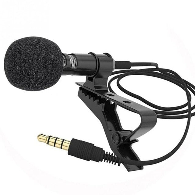 Clip-On Wired Microphone – 3.5mm Jack for Mobile or PC