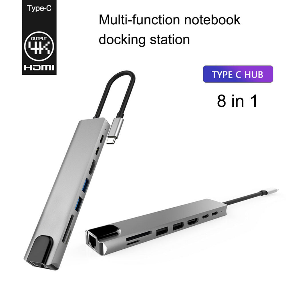 8-in-1 USB-C Dock – Ultra Slim Expansion Hub