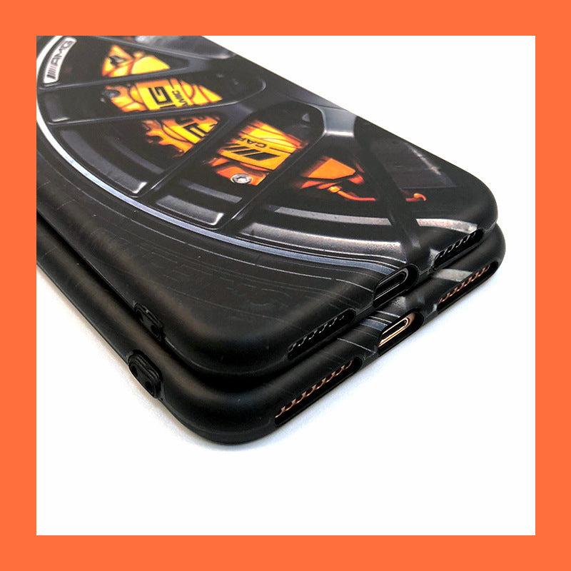 Luxury Soft Silicone Case – Sports Car Wheel Design