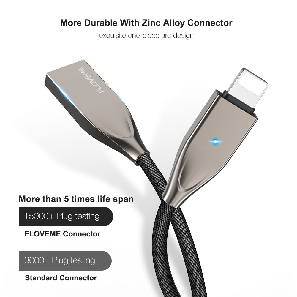Zinc Alloy Charging Cable – Durable + Tangle-Free