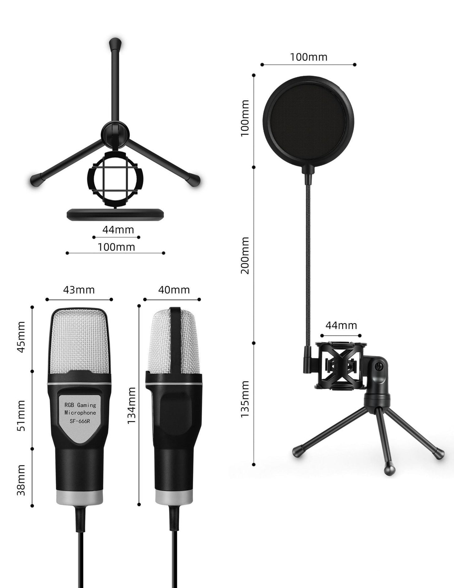 Desktop Conference Microphone – Noise Reduction + Stand