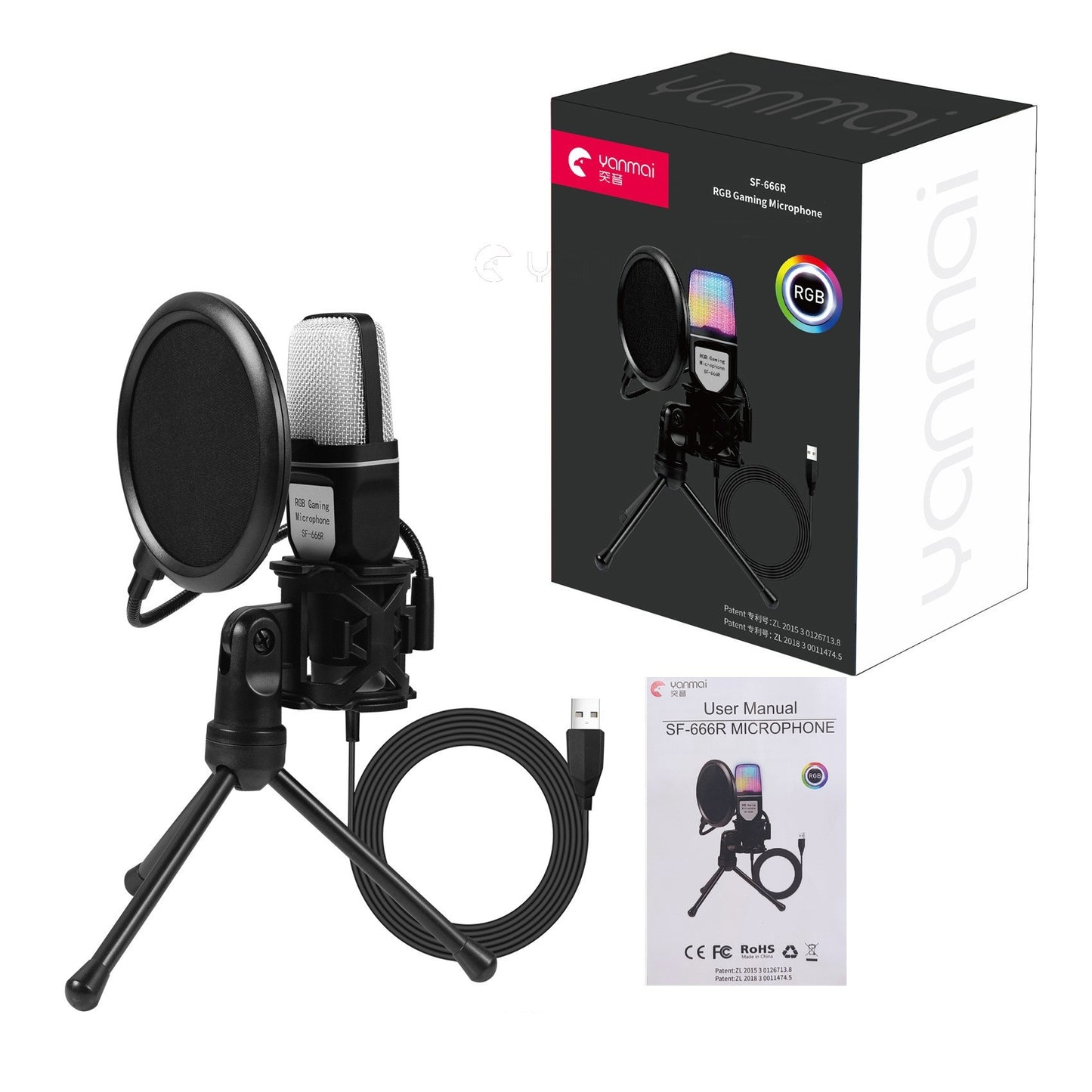 Desktop Conference Microphone – Noise Reduction + Stand
