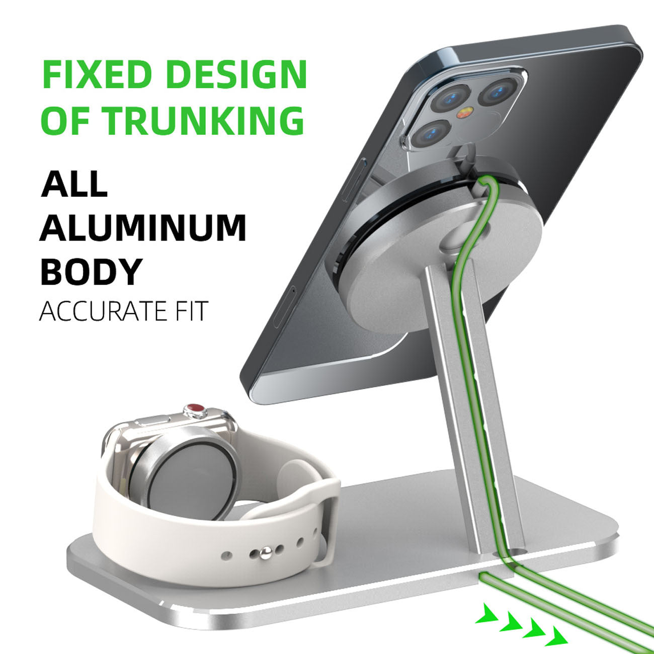 Alloy Charging Base – Minimal Cable Organizer