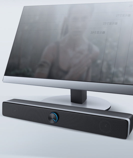 USB Desktop Speaker – Slim Design for Laptops & PCs (3.5mm Audio)