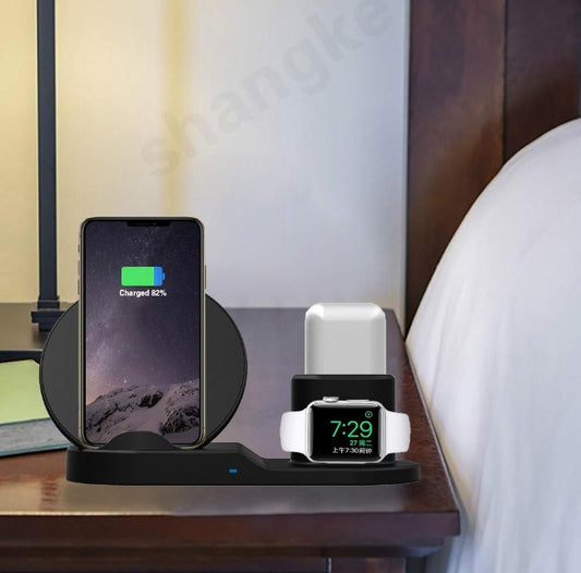 3-in-1 Wireless Charger – Phone, Watch & Earbuds