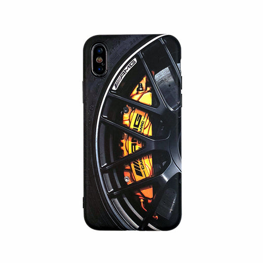 Luxury Soft Silicone Case – Sports Car Wheel Design